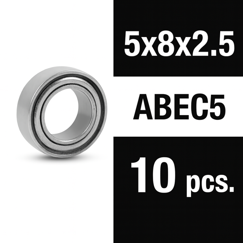 Rodamientos Xtr Racing Zero Friction 5x8x2,5 ZZ ABEC5 (10 uds)