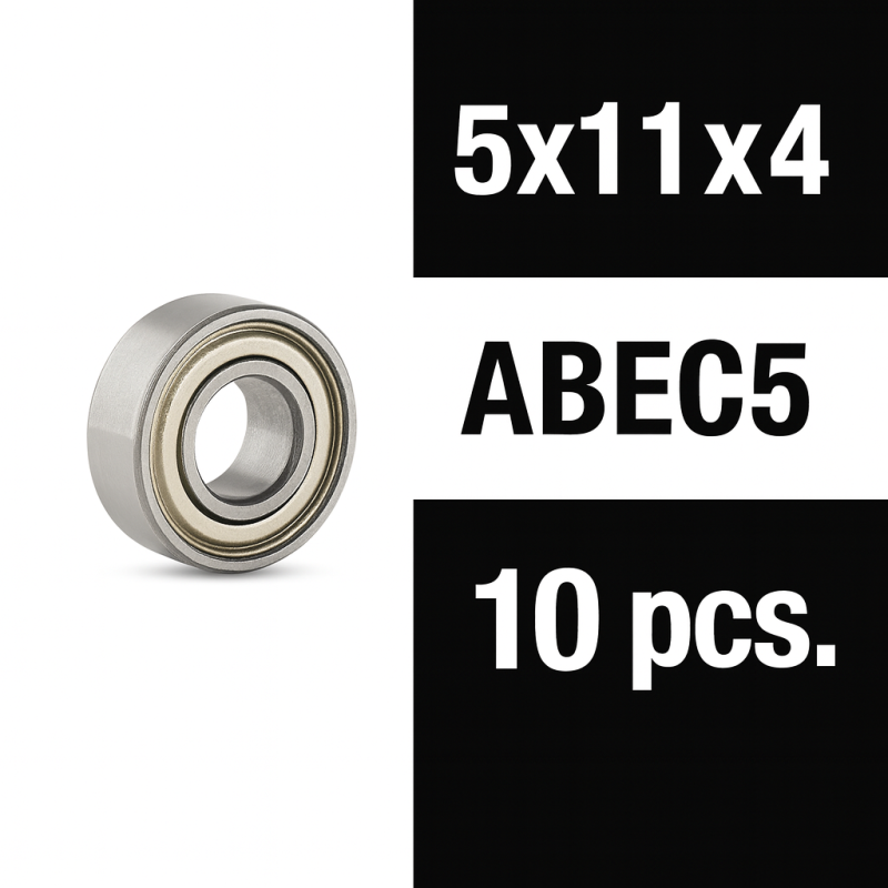 Rodamientos Xtr Racing Zero Friction 5x11x4 ZZ ABEC5 (10 uds)