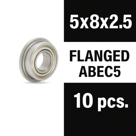 Rodamientos Xtr Racing Zero Friction 5x8x2,5 ZZ con pestaña ABEC5 (10 uds)