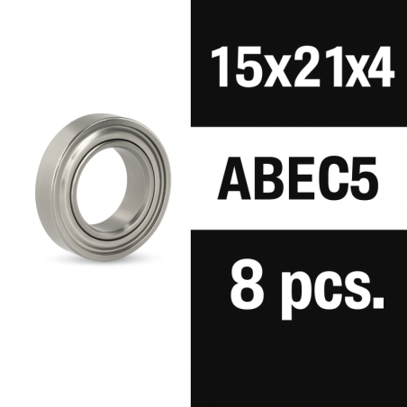 Rodamientos Xtr Racing Zero Friction 15x21x4 ZZ ABEC5 (8 uds)