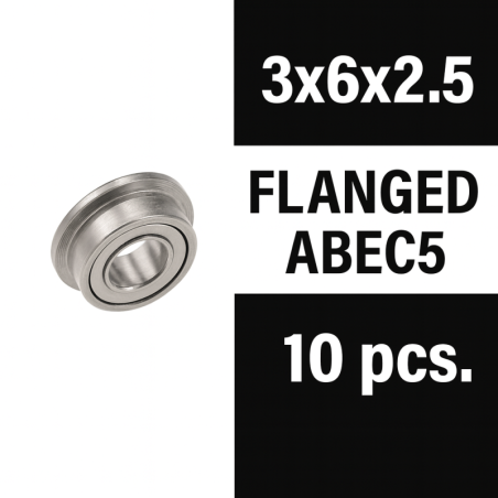 Rodamientos Xtr Racing Zero Friction 3x6x2,5 ZZ con pestaña ABEC5 (10 uds)