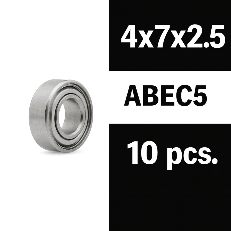 Rodamientos Xtr Racing Zero Friction 4x7x2,5 ZZ ABEC5 (10 uds)