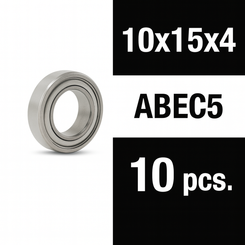 Rodamientos Xtr Racing Zero Friction 10x15x4 ZZ ABEC5 (10 uds)