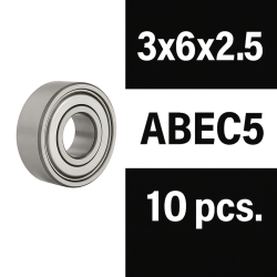 Rodamientos Xtr Racing Zero Friction 3x6x2,5 ZZ ABEC5 (10 uds)