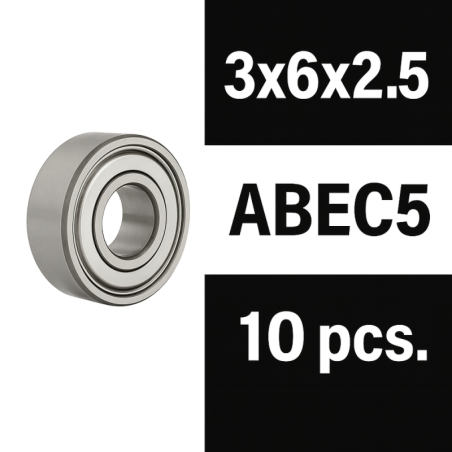 Rodamientos Xtr Racing Zero Friction 3x6x2,5 ZZ ABEC5 (10 uds)