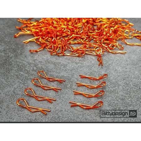 Kit Clips Carrocería 1/10 8ud Naranja Bittydesign