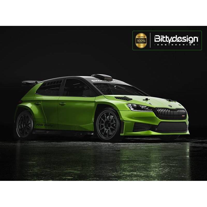 Carrocería Skoda Fabia RC Rally 1/10 190mm Bittydesign