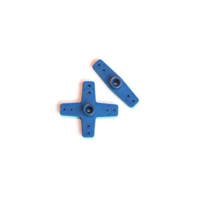 Servo horns Futaba/Savox azules Fastrax. Referencia FAST13B.