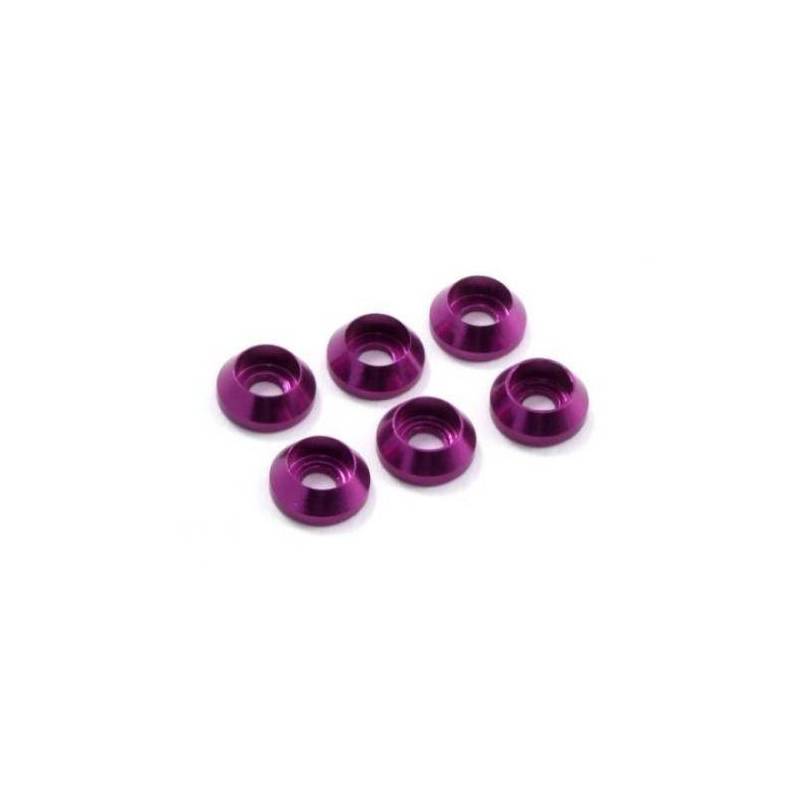 Arandela M3 tornillo cilíndrico morada Fastrax. Referencia FAST143P.