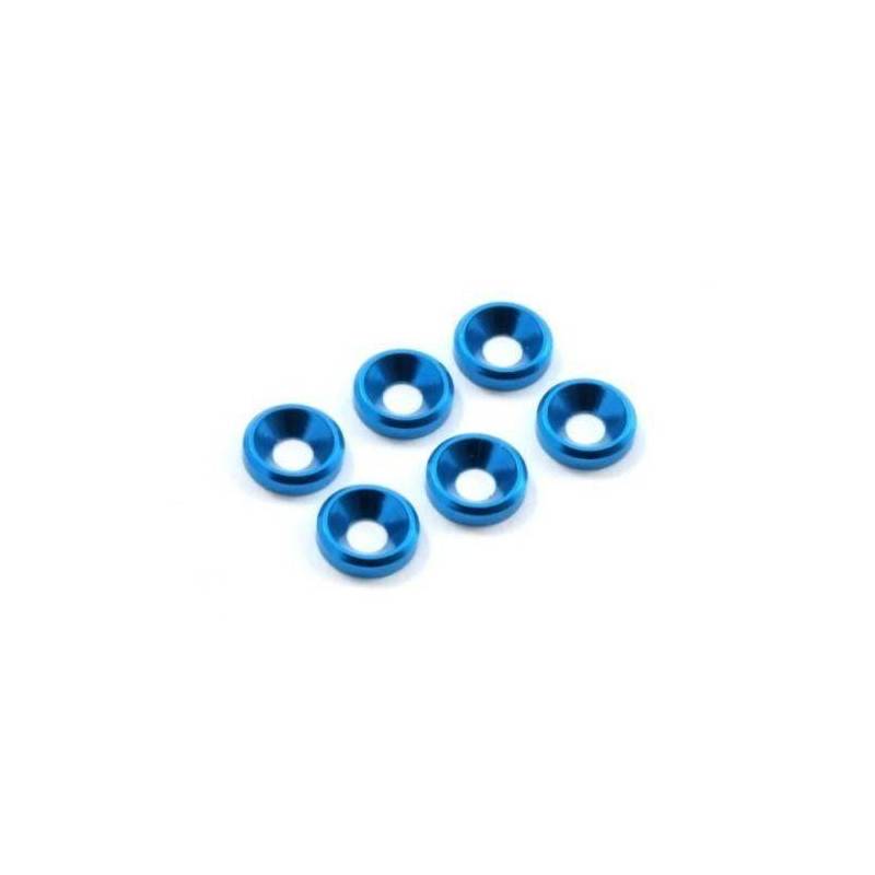 Arandelas cónicas M3 azules Fastrax. Referencia FAST140.