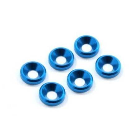 Arandelas cónicas M3 azules Fastrax. Referencia FAST140.