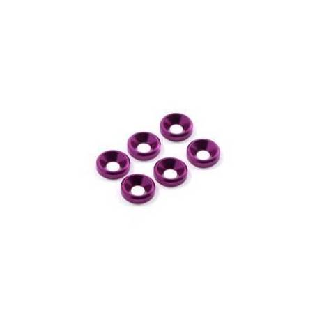 Arandelas cónicas M3 moradas Fastrax. Referencia FAST140P.