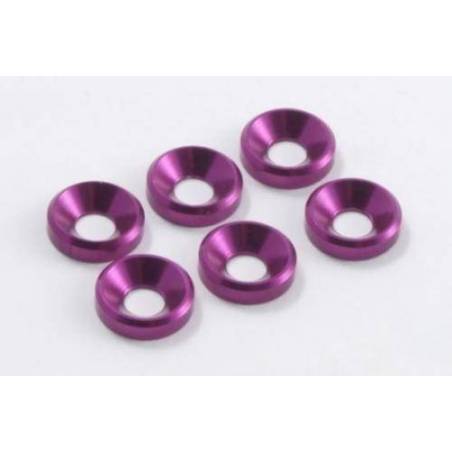Arandelas cónicas M4 moradas Fastrax. Referencia FAST145P.
