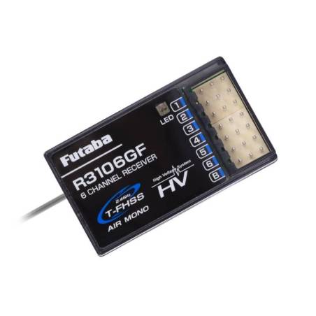 Receptor Futaba R3106GF T-FHSS 6 canales mono. Referencia 1000683.