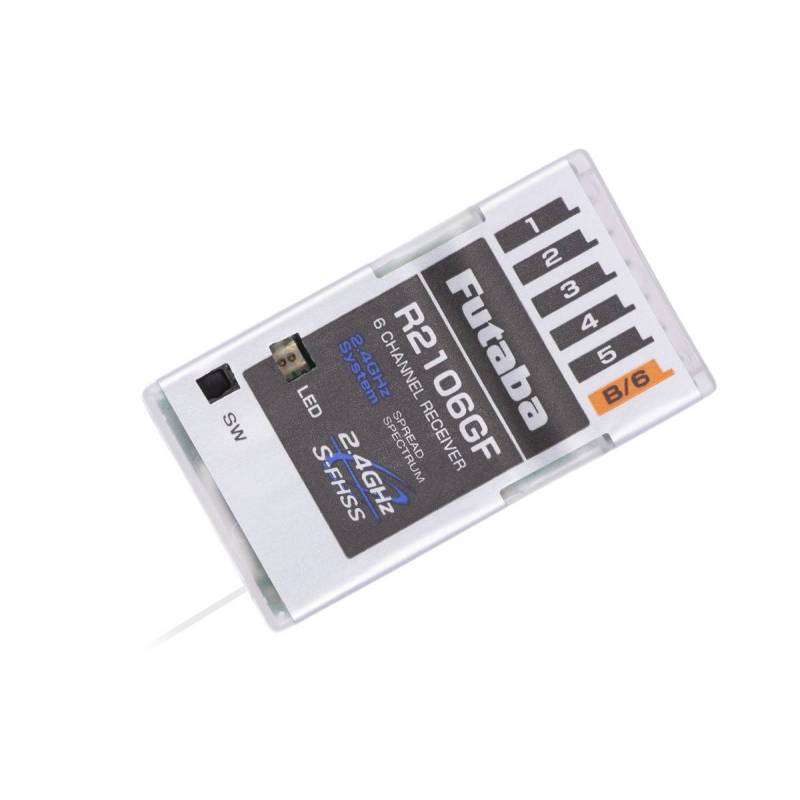 Receptor Futaba R2106GF S-FHSS FHSS micro 6 canales. Referencia 1000657.