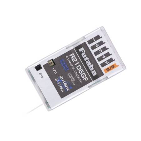 Receptor Futaba R2106GF S-FHSS FHSS micro 6 canales. Referencia 1000657.