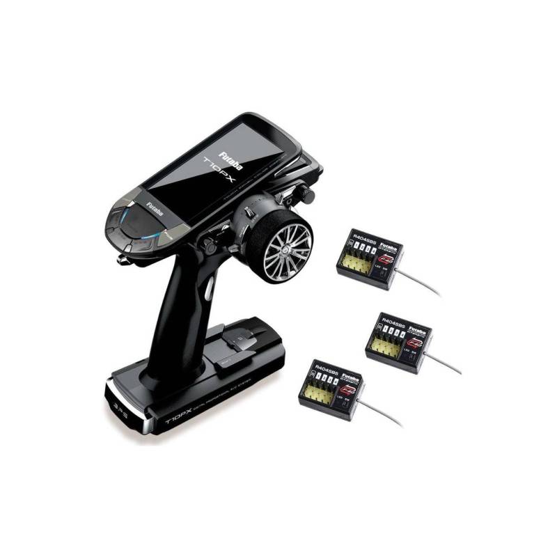 Emisora Futaba 10PX con 3 receptores R404SBS. Referencia 01000047S.