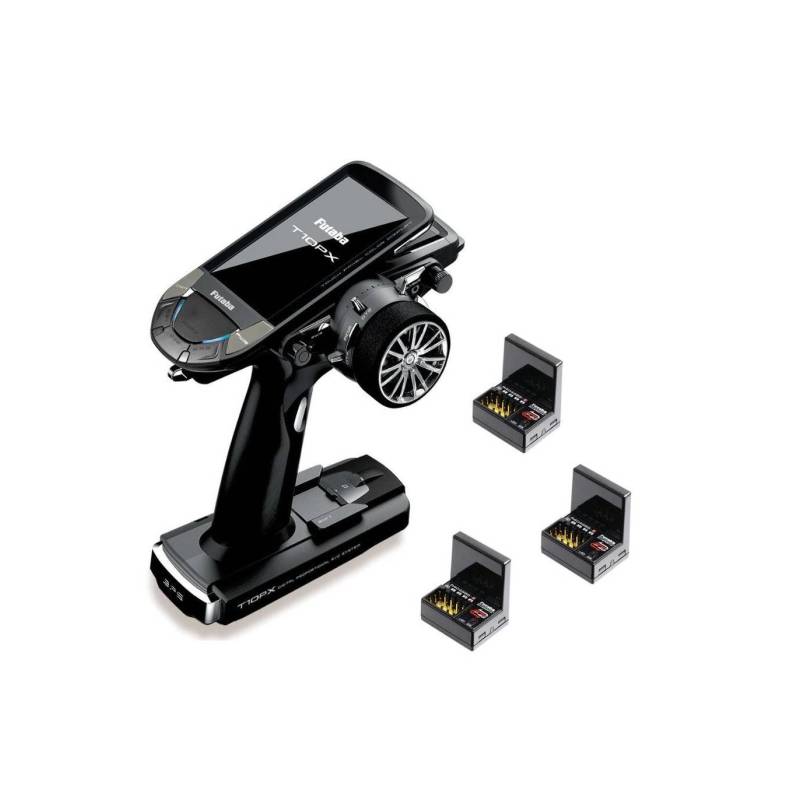 Emisora Futaba 10PX con 3 receptores R404SBS-E. Referencia 01000048S.
