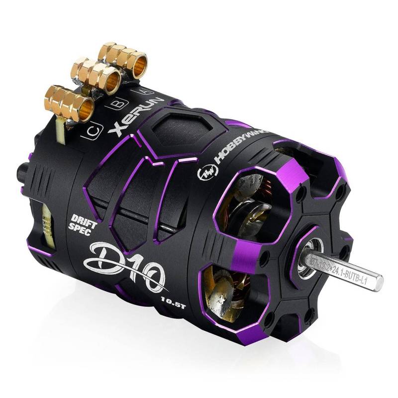 Motor Hobbywing Xerun D10 10.5T Morado Drift. Referencia 30401136