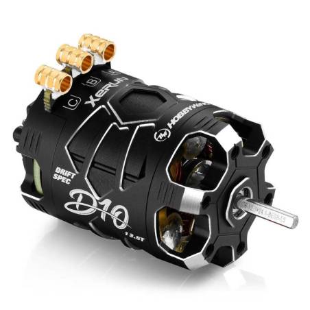 Motor Hobbywing Xerun D10 13.5T Negro Drift. Referencia 30401137
