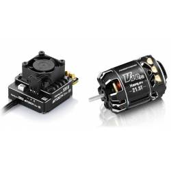 Combo Hobbywing Pro Stock 100A G2 G4R 21.5. Referencia HWIBERICO03