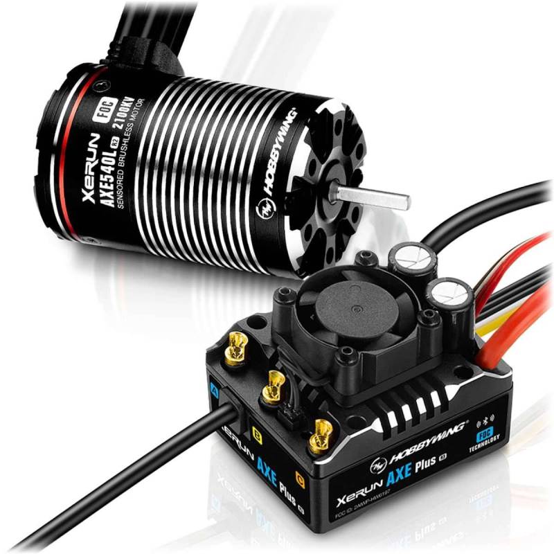 Combo Hobbywing Axe Plus R3 540L 2100kV. Referencia 38020386