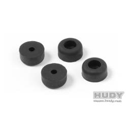 Patas goma negras (4) HUDY. Referencia 203111.