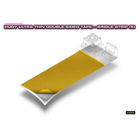 Cinta doble cara fina en tiras (5) HUDY. Referencia 107876.