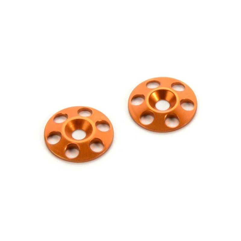 Arandelas aluminio alerón Off-Road naranja HUDY. Referencia 293561-O.