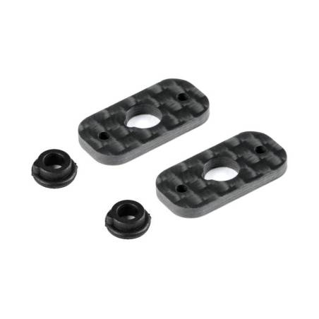 Soporte alerón carbono 1/10 Electric HUDY. Referencia 293312.