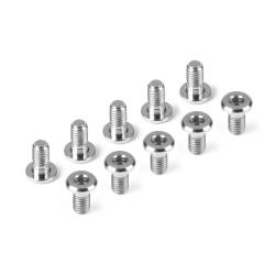 Tornillos titanio esférico plano 3x25 (4) HUDY. Referencia 908325-T.