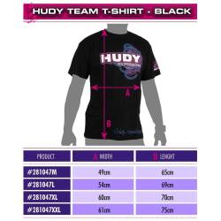 Camiseta negra (XXL) HUDY. Referencia 281047XXL.