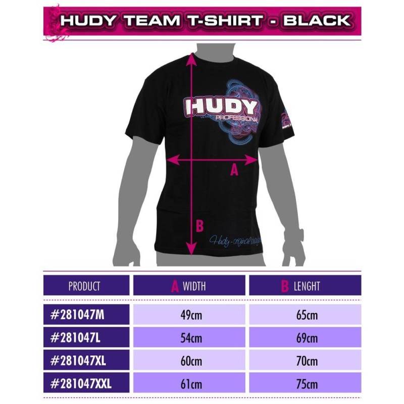 Camiseta negra (XXXL) HUDY. Referencia 281047XXXL.