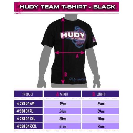 Camiseta negra (XXXL) HUDY. Referencia 281047XXXL.