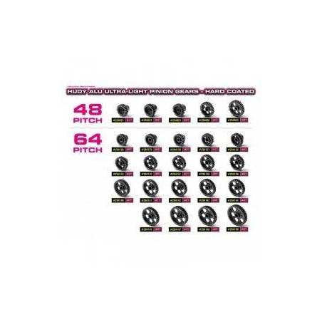 Corona aluminio ultra ligera 45T / 64P HUDY. Referencia 294145.