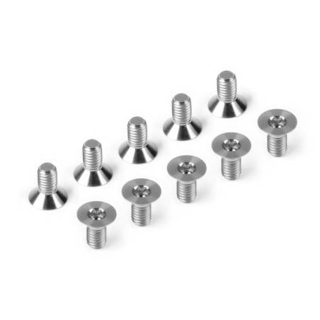 Tornillos titanio cónico 3x8 (10) HUDY. Referencia 903308-T.
