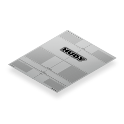 Hoja adhesiva setup 1/8 Off-Road y Truggy HUDY. Referencia 108213.