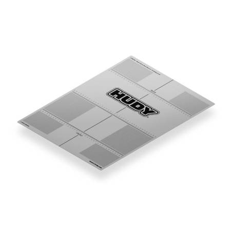 Hoja adhesiva setup 1/8 Off-Road GT HUDY. Referencia 108760.