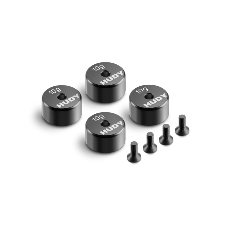Pesas chasis 10 g (4) HUDY. Referencia 293084.