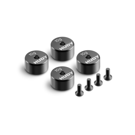 Pesas chasis 10 g (4) HUDY. Referencia 293084.