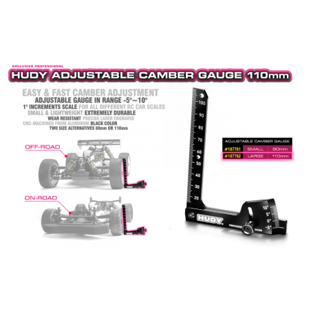 Camber gauge adjustable 110 mm HUDY. Referencia 107762.