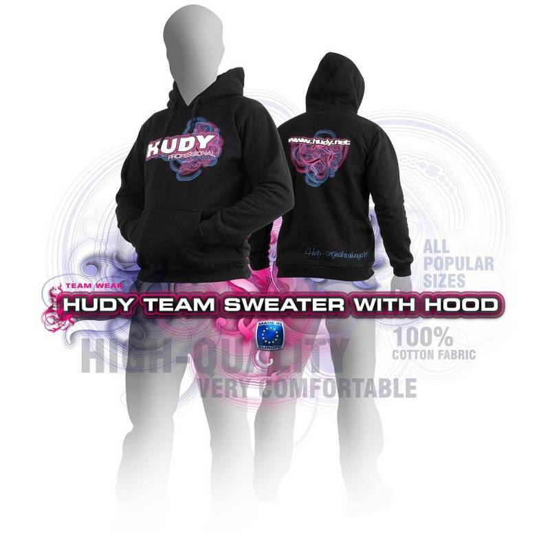 Sudadera con capucha negra (XL) HUDY. Referencia 285501XL.
