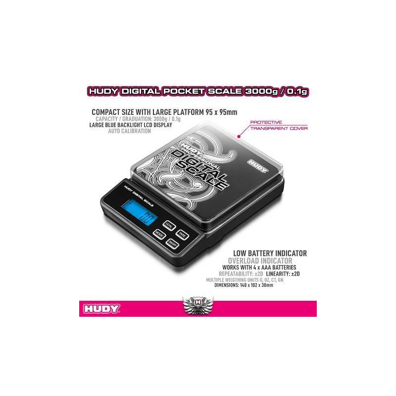Balanza digital profesional 3000 g 0,1 HUDY. Referencia 107866.