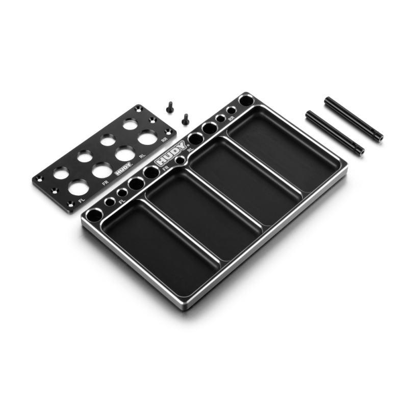 Bandeja soporte amortiguador diferencial On-Road HUDY. Referencia 109800.