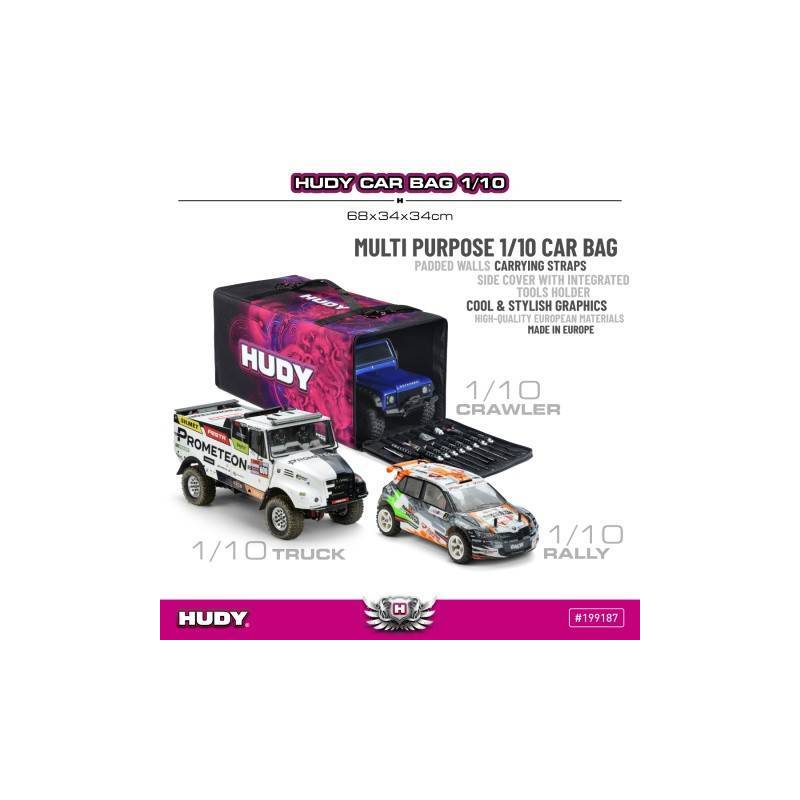 Bolsa coche 1/10 Crawler/Rally HUDY. Referencia 199187.