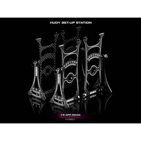 Mesa reglajes setup 1/8 Off-Road Cars y Truggy HUDY. Referencia 108801.