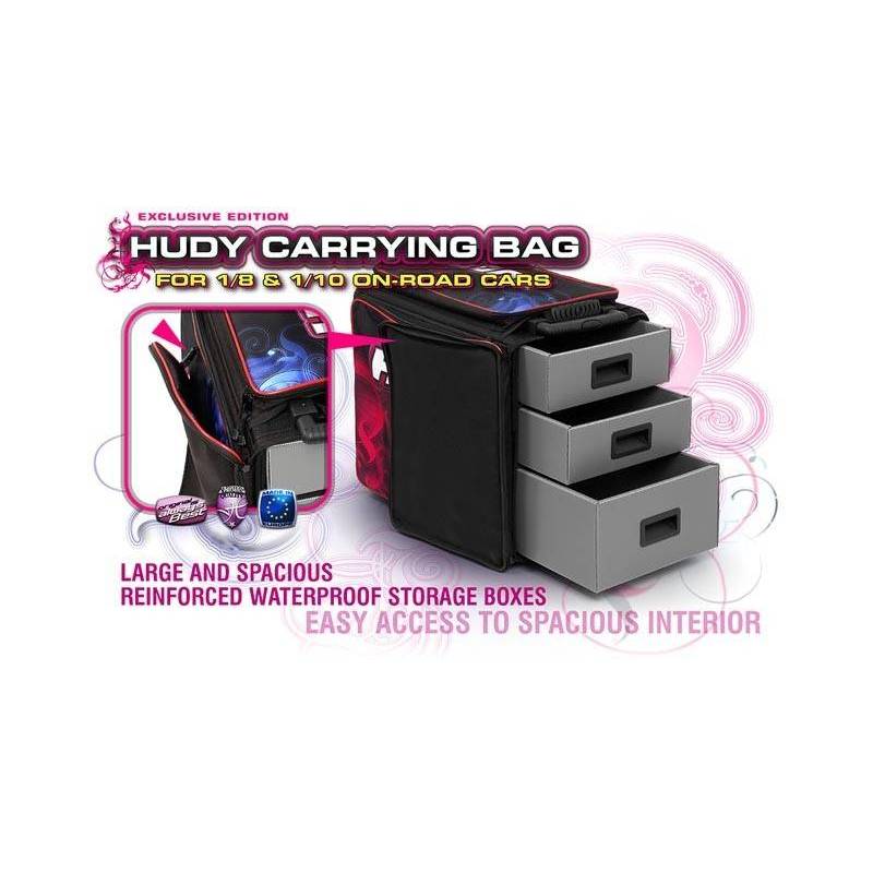 Maleta transporte + maleta herramientas 1/10 1/8 edición exclusiva HUDY. Referencia 199120.