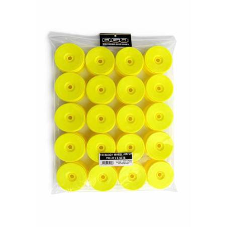 Llanta Ogo Racing 1/8 Buggy 5 Sets Amarilla Flúor. Ref OG2101YSET