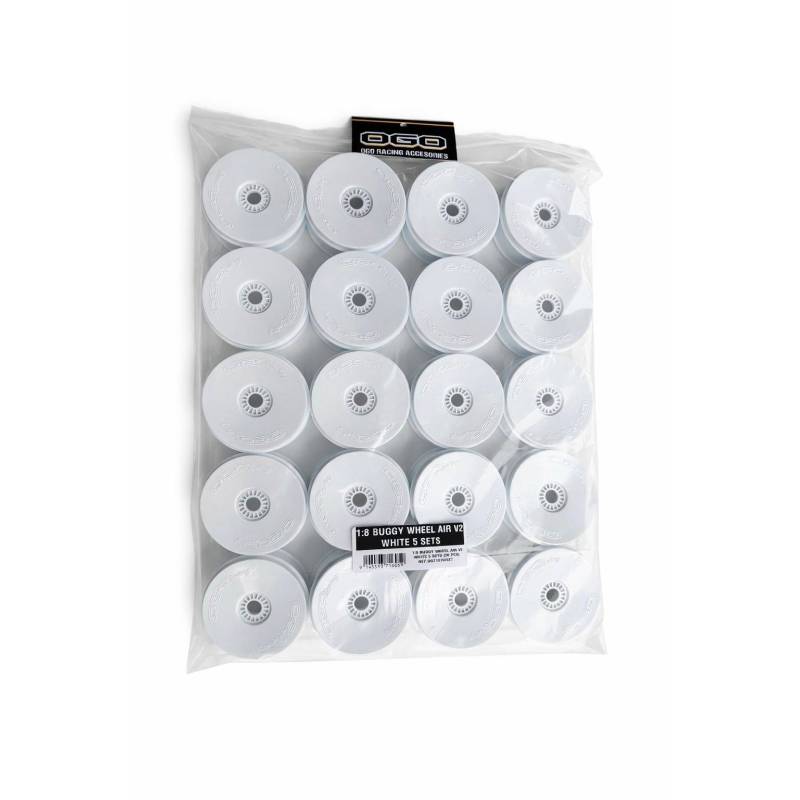 Llanta Ogo Racing 1/8 Buggy 5 Sets Blanca. Ref OG2101WSET