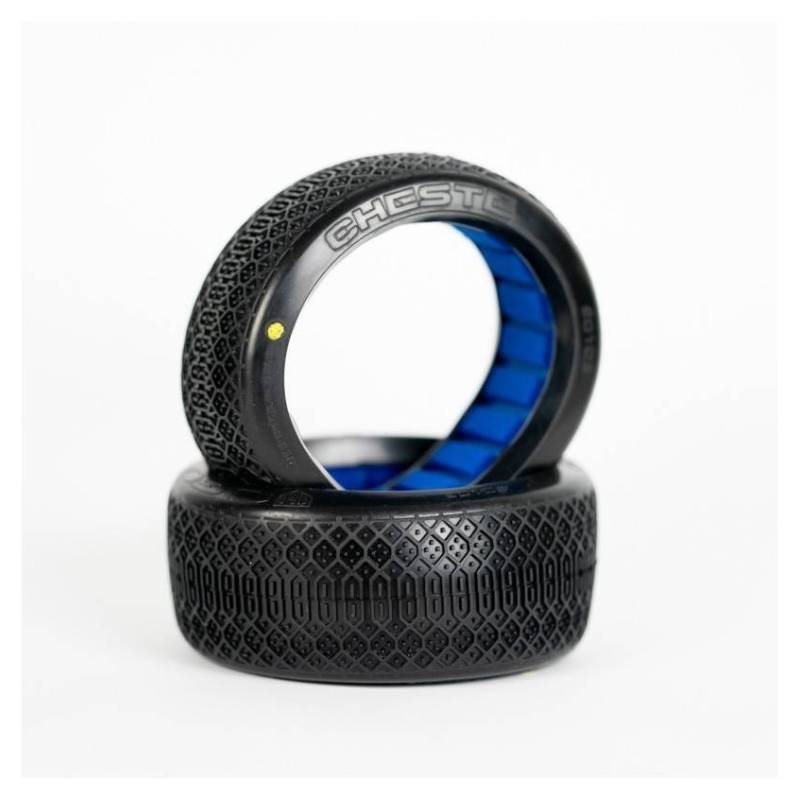 Ruedas Ogo Racing 1/8 Buggy Cheste Medium Goma + Inserts 2 Piezas Compuesto H. Ref H0103M